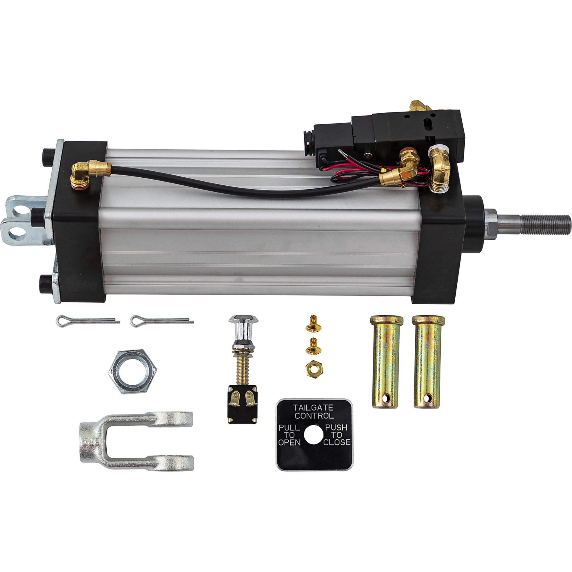 Buyers Products Tie Rod Style Cylinder-Clevis Mount-1.0 Rod x 8 Inch Stroke - Electric Solenoid Model # TGC32508VKSA